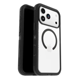 מגן קשיח לאייפון 17 פרו מקס שקוף/שחור OtterBox Defender Pro XT | תומך MagSafe עם עמידות צבאית