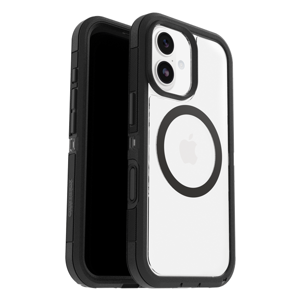 מגן קשיח לאייפון 17 שקוף/שחור OtterBox Defender Pro XT | תומך MagSafe עם עמידות צבאית