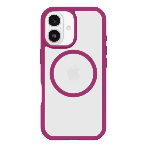 מגן שקוף ורוד לאייפון 17 OtterBox React | תומך MagSafe להגנה חזקה בתקן צבאי