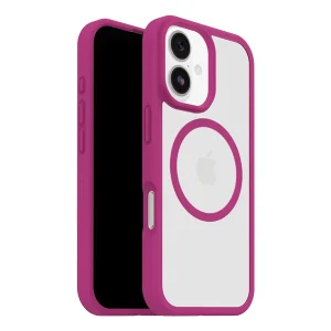 מגן שקוף ורוד לאייפון 17 OtterBox React | תומך MagSafe להגנה חזקה בתקן צבאי
