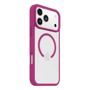 מגן שקוף ורוד לאייפון 17 פרו מקס OtterBox React | תומך MagSafe להגנה חזקה בתקן צבאי