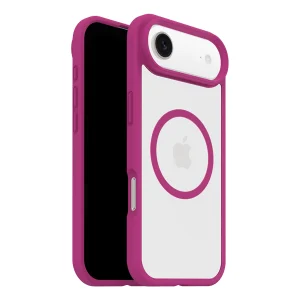 מגן שקוף ורוד לאייפון אייר OtterBox React | תומך MagSafe להגנה חזקה בתקן צבאי