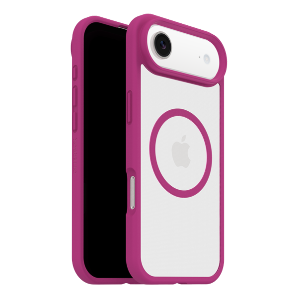 מגן שקוף ורוד לאייפון אייר OtterBox React | תומך MagSafe להגנה חזקה בתקן צבאי