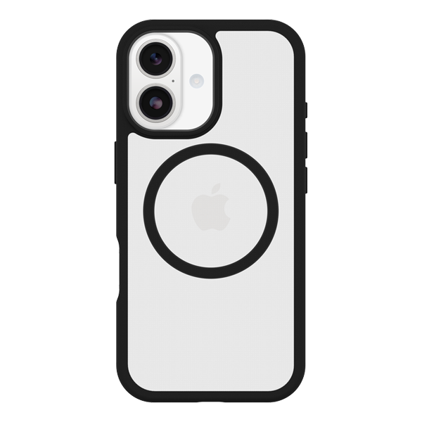 מגן שקוף שחור לאייפון 17 OtterBox React | תומך MagSafe להגנה חזקה בתקן צבאי