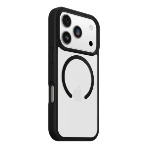 מגן שקוף שחור לאייפון 17 פרו OtterBox React | תומך MagSafe להגנה חזקה בתקן צבאי