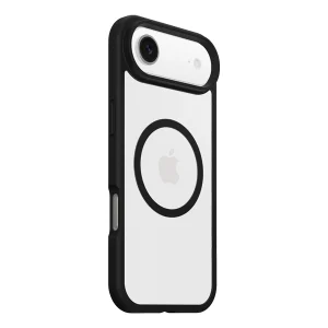 מגן שקוף שחור לאייפון אייר OtterBox React | תומך MagSafe להגנה חזקה בתקן צבאי