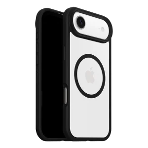 מגן שקוף שחור לאייפון אייר OtterBox React | תומך MagSafe להגנה חזקה בתקן צבאי