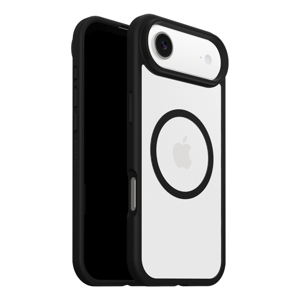 מגן שקוף שחור לאייפון אייר OtterBox React | תומך MagSafe להגנה חזקה בתקן צבאי