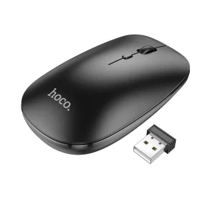 עכבר אלחוטי אוניברסלי שחור עם חיבור כפול | Hoco Art 2