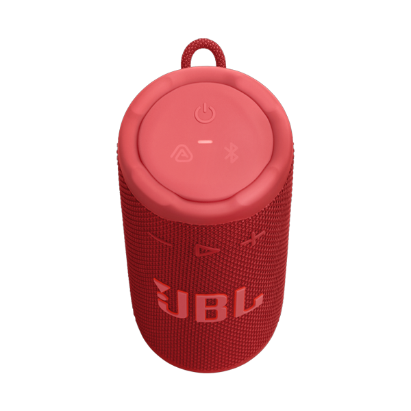 רמקול אלחוטי JBL Grip אדום | רמקול בלוטות׳ קומפקטי עם סאונד עוצמתי ועיצוב מואר