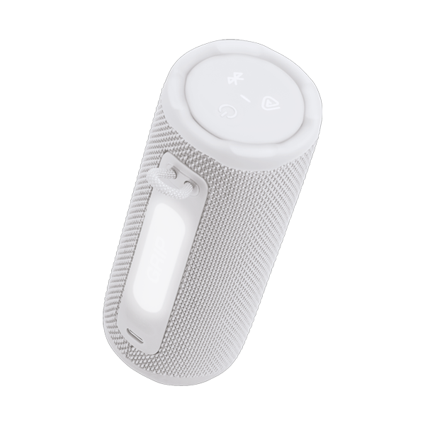 רמקול אלחוטי JBL Grip לבן | רמקול בלוטות׳ קומפקטי עם סאונד עוצמתי ועיצוב מואר