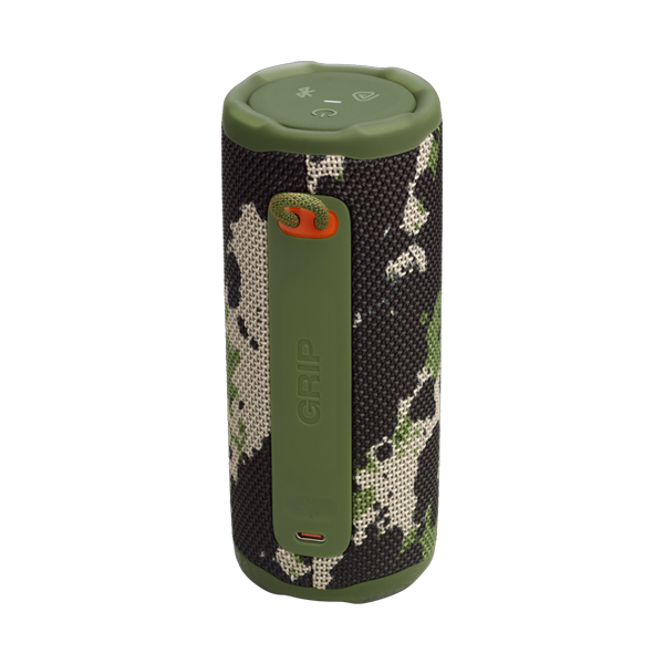 רמקול אלחוטי JBL Grip צבאי | רמקול בלוטות׳ קומפקטי עם סאונד עוצמתי ועיצוב מואר