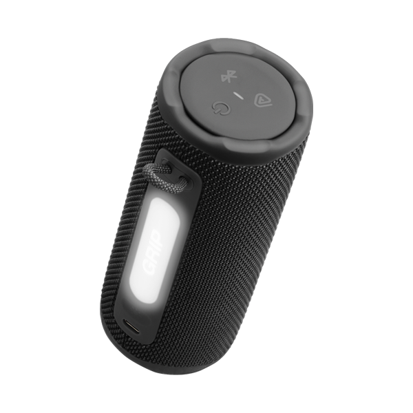 רמקול אלחוטי JBL Grip שחור | רמקול בלוטות׳ קומפקטי עם סאונד עוצמתי ועיצוב מואר