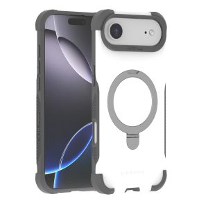 כיסוי סטנד לאייפון אייר לבן תומך MagSafe מעוצב בגימור יוקרתי | Grip Case Legend