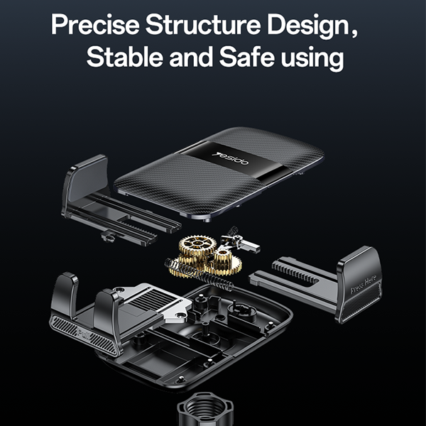 מחזיק כוס לרכב 2 ב-1 עם זרוע טלסקופית וראש מתכוונן 720° | Yesido C273