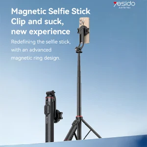 מוט סלפי עם זרוע גמישה תומך MagSafe עם שלט | Yesido SF24