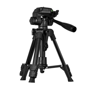 חצובה מקצועית 65 ס״מ מסתובבת 360° קומפקטית עם מתאם לסמארטפון לצילום ברמה אחרת | F-50T