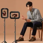 רינג לייט נייד 20W עם 3 מצבי תאורה והברגה 1/4 אינץ׳ לסמארטפון, מצלמות ועוד | YM200