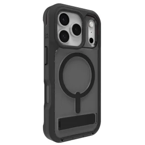 כיסוי לאייפון 17 פרו שחור תומך MagSafe להגנה מנפילות קשות במיוחד | ZAGG Rainier Snap