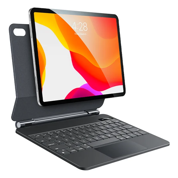 כיסוי מקלדת לאייפד 10.9 (דור 10) ואייפד 11 A16 שחור | מגנטי עם טראקפד ומתכוונן למצבי עבודה שונים | Yesido KB24