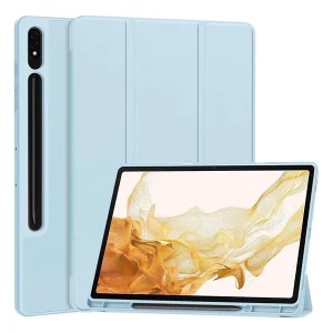 כיסוי פוליו לגלקסי טאב S9 Fe פלוס תכלת | מקום אחסון לעט, מצבי צפייה ועבודה ועיצוב מוקפד 1