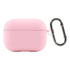כיסוי קטיפה לאיירפודס פרו 3 ורוד רך ונעים למגע עם קליפס נשיאה