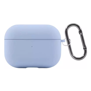כיסוי קטיפה לאיירפודס פרו 3 תכלת | רך ונעים למגע עם קליפס נשיאה