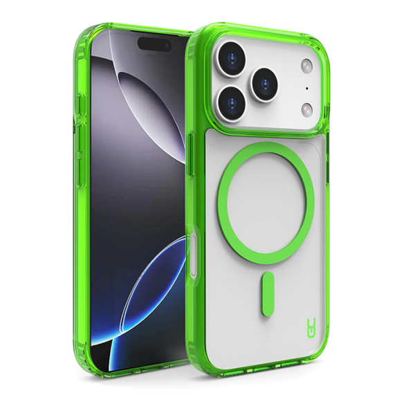 מגן לאייפון 17 פרו ירוק תומך MagSafe בעיצוב יוקרתי | Grip Case Crystal