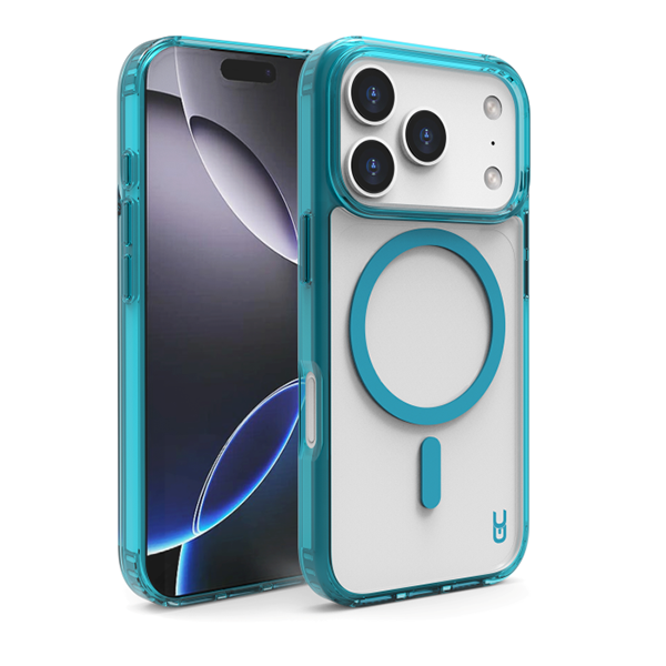 מגן לאייפון 17 פרו כחול תומך MagSafe בעיצוב יוקרתי | Grip Case Crystal