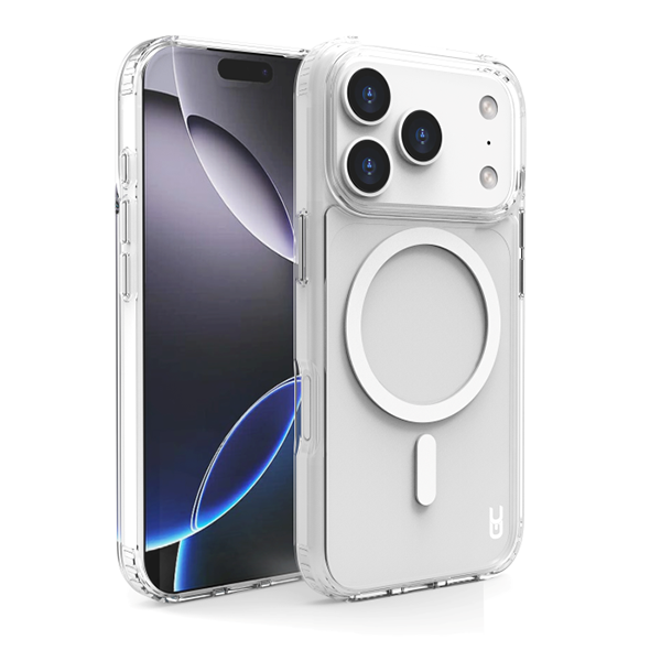 מגן לאייפון 17 פרו שקוף תומך MagSafe בעיצוב יוקרתי | Grip Case Crystal