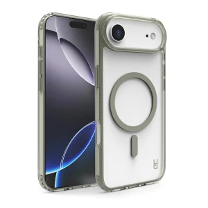 מגן לאייפון אייר אפור תומך MagSafe בעיצוב יוקרתי | Grip Case Crystal