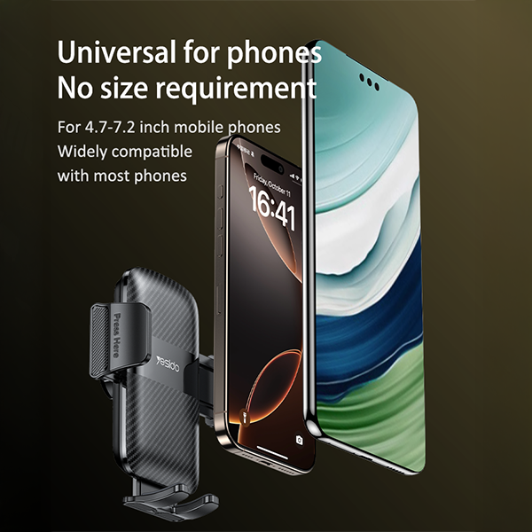 מתקן טלפון מסתובב לרכב עם מקום לכוסות, בקבוקי טרמוס ומגש מתקפל לנוחות מקסימלית | Yesido C274