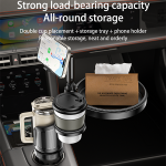 מתקן טלפון מסתובב לרכב עם מקום לכוסות, בקבוקי טרמוס ומגש מתקפל לנוחות מקסימלית | Yesido C274