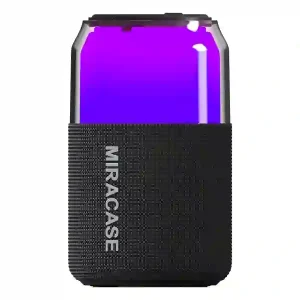 רמקול בלוטוס נייד Rgb שחור בעיצוב פחית קולה ייחודי בעוצמה 10w ועד 22 שעות נגינה | Miracase Mtws440