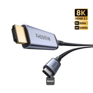 כבל Type C ל Hdmi תומך 8k באורך 1.5 מטר להזרמת וידיאו | Baseus