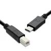 כבל מדפסת Usb C ל Usb B באורך 1.3 מטר שחור | מתאים למדפסות, קונטרולרים, פקסים ועוד