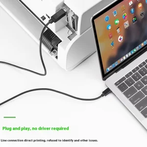 כבל מדפסת Usb C ל Usb B באורך 1.3 מטר שחור | מתאים למדפסות, קונטרולרים, פקסים ועוד 3