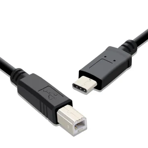 כבל מדפסת Usb C ל Usb B באורך 1.3 מטר שחור | מתאים למדפסות, קונטרולרים, פקסים ועוד