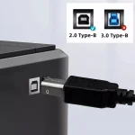 כבל מדפסת Usb C ל Usb B באורך 1.3 מטר שחור | מתאים למדפסות, קונטרולרים, פקסים ועוד 5