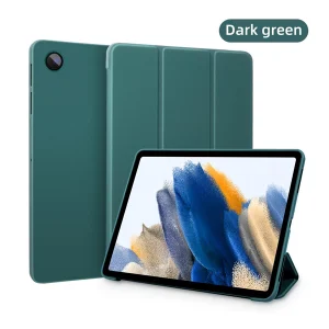 כיסוי מתקפל לגלקסי טאב A9 ירוק כהה | 3 מצבי עבודה בזוויות שונות, עשוי מחומר איכותי, עמיד ונעים למגע