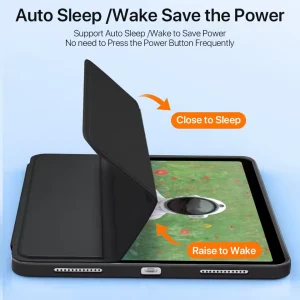 כיסוי מתקפל לגלקסי טאב A9 לבנדר 3 מצבי עבודה בזוויות שונות עשוי מחומר איכותי עמיד ונעים למגע 1