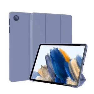 כיסוי מתקפל לגלקסי טאב A9 לבנדר 3 מצבי עבודה בזוויות שונות עשוי מחומר איכותי עמיד ונעים למגע