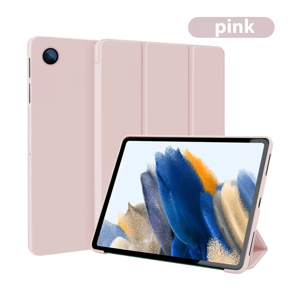 כיסוי מתקפל לגלקסי טאב A9 פלוס ורוד | 3 מצבי עבודה בזוויות שונות, עשוי מחומר איכותי, עמיד ונעים למגע