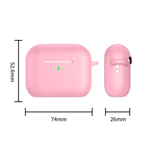 כיסוי סיליקון לאיירפודס פרו 3 ורוד איכותי, נעים למגע ושומר על האוזניות שלך | Qe 1