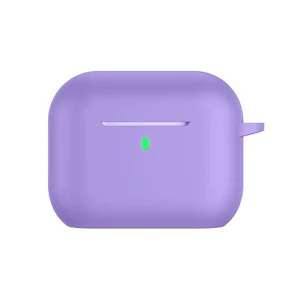 כיסוי סיליקון לאיירפודס פרו 3 סגול איכותי, נעים למגע ושומר על האוזניות שלך | Qe 3