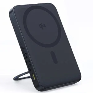 סוללת גיבוי מגנטית 5000mah 20w שחורה תומכת Magsafe עם מעמד מסתובב | Baseus Picogo 10