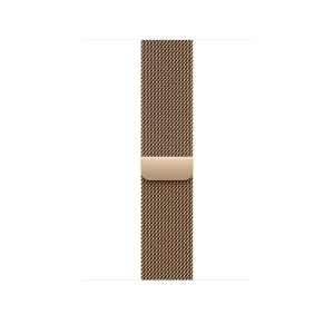 רצועת אפל מתכת מקורית לשעון 46 מ״מ זהב בגודל S:m אלגנטית ואיכותית | Apple 46mm Gold Milanese loop