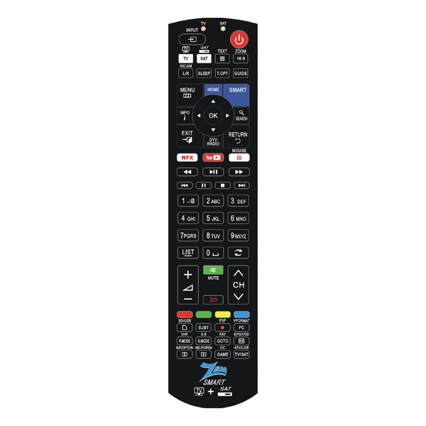 שלט חכם אוניברסלי Smart Tv Zem Zm 5000 | שליטה מלאה בסמארט Tv ובלוויין