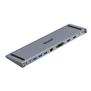 תחנת עגינה 11 יציאות עם חיבורי Usb C, Usb A, Hdmi 4k, רשת ו 3.5 מ״מ | Unitek D1147agy01 1