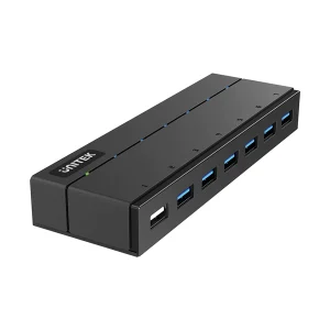 תחנת עגינה 8 ב-1 עם 7 חיבורי USB-A וחיבור רשת RJ45 למחשבים ניידים ונייחים | UNITEK Y-3198